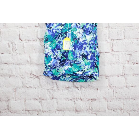 LL Bean BeanSport Swimwear High Neck Tankini Top Print Blue Size 4 - Picture 5 of 10